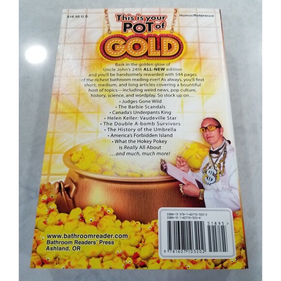Uncle John's 24 Karat gold bathroom reader paperback book. - Picture 2 of 8